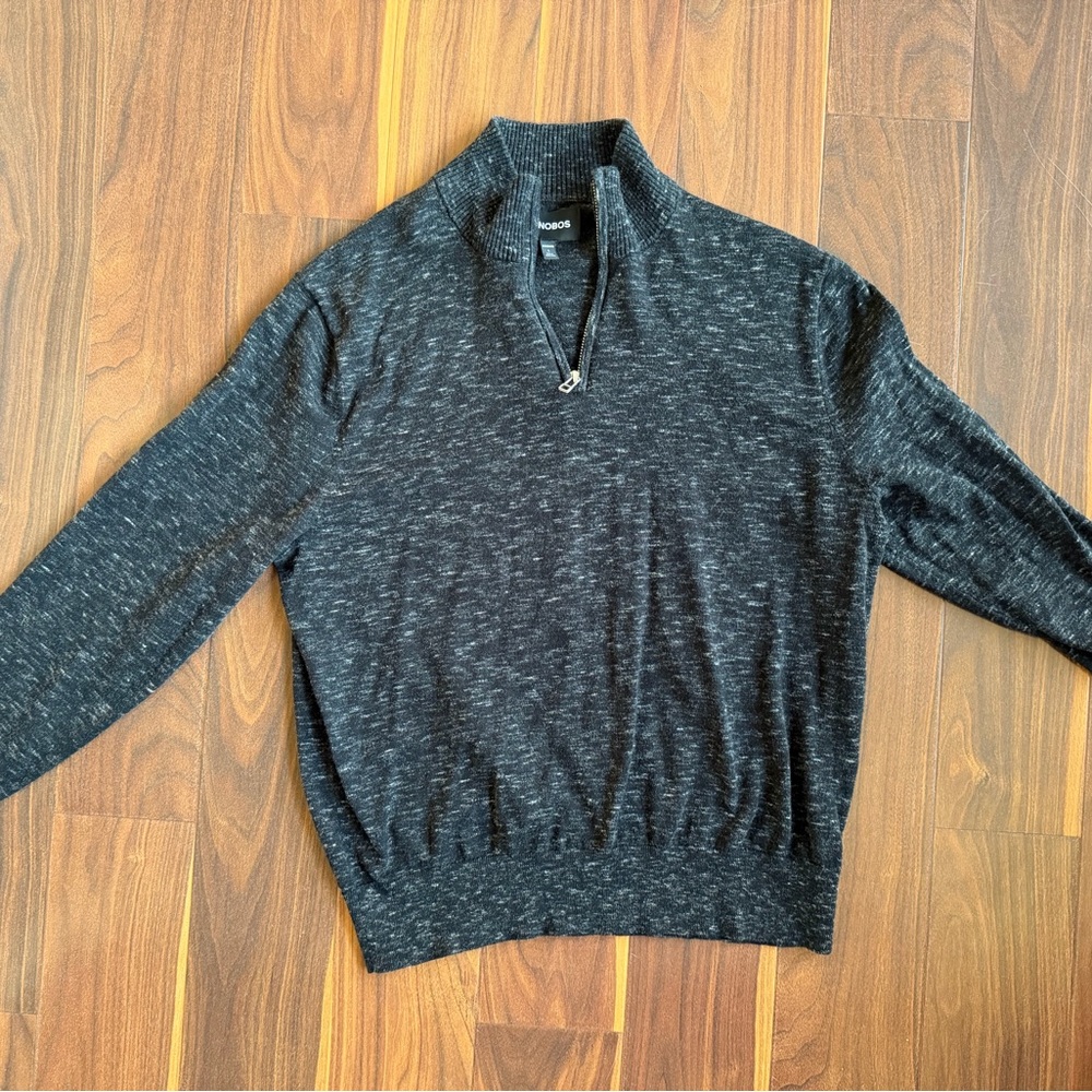 Bonobos Men’s Cotton Cashmere quarter zip sweater size L